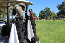 Monument Golf Stick It Magnetic Towels -Fine Golf Store Stick It Towel On Course