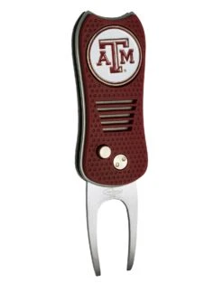 Team Golf Retractable Switchblade Switchfix Divot Tool Ball Marker - NCAA -Fine Golf Store TexasAM Aggies Switchfix 44448 152