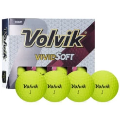 Volvik Vivid Soft Matte Urethane Golf Balls -Fine Golf Store Vivid Soft Yellow