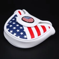Volf Golf Red White Blue Synthetic Leather USA Mallet Putter Cover -Fine Golf Store VolfGolfHeadcovers USAMalletPutter3