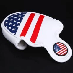 Volf Golf Red White Blue Synthetic Leather USA Mallet Putter Cover -Fine Golf Store VolfGolfHeadcovers USAMalletPutter4