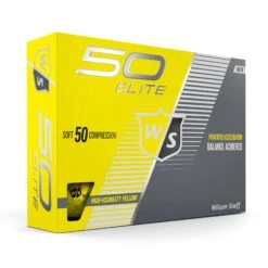 Wilson Staff 50 Elite Golf Balls 28 Wilson Staff 50 Elite Golf Balls -Fine Golf Store WGWP17910 2019 50 Elite Yellow Right Hero