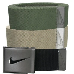Nike 3-in-1 Web Belt Packs -Fine Golf Store WebBelt BlackCargoKhaki