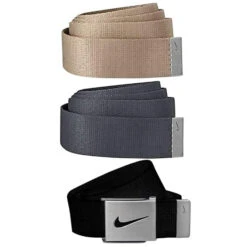 Nike 3-in-1 Web Belt Packs -Fine Golf Store WebBelt BlackKhakiDarkGray