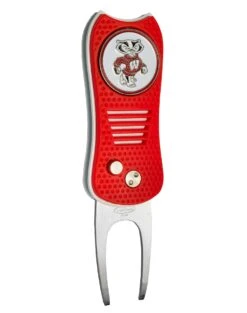 Team Golf Retractable Switchblade Switchfix Divot Tool Ball Marker - NCAA -Fine Golf Store Wisconsin Badgers Switchfix 44448 159