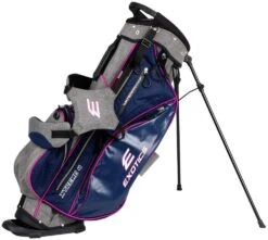 Tour Edge Exotics Xtreme 4 Stand Bags -Fine Golf Store Xtreme 4 Carry Bag Navy Scratch Plaid Pink