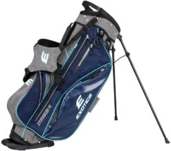 Tour Edge Exotics Xtreme 4 Stand Bags -Fine Golf Store Xtreme 4 Carry Bag Navy Scratch Plaid Teal
