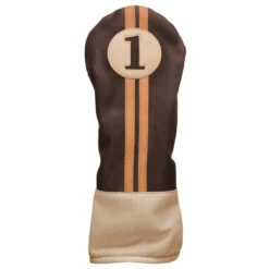 Sahara Retro Vintage Driver Headcovers -Fine Golf Store drv hc chocolate mocha
