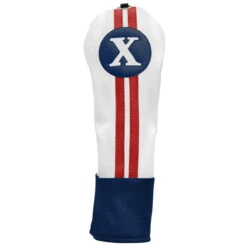 Sahara Retro Vintage #X Fairway Wood Headcovers -Fine Golf Store fw x hc red white blue
