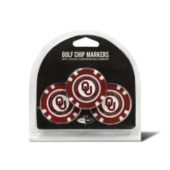 Team Golf NCAA Magnetic Poker Chip Ball Markers -Fine Golf Store oklahoma 3 pack