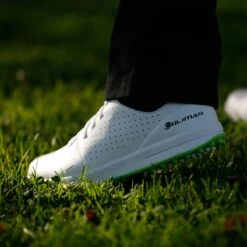 Orlimar Men's Spikeless Golf Shoes -Fine Golf Store orlimar white heel side 10